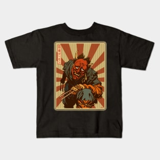 Japanese Ninja Demon Manga style Kids T-Shirt